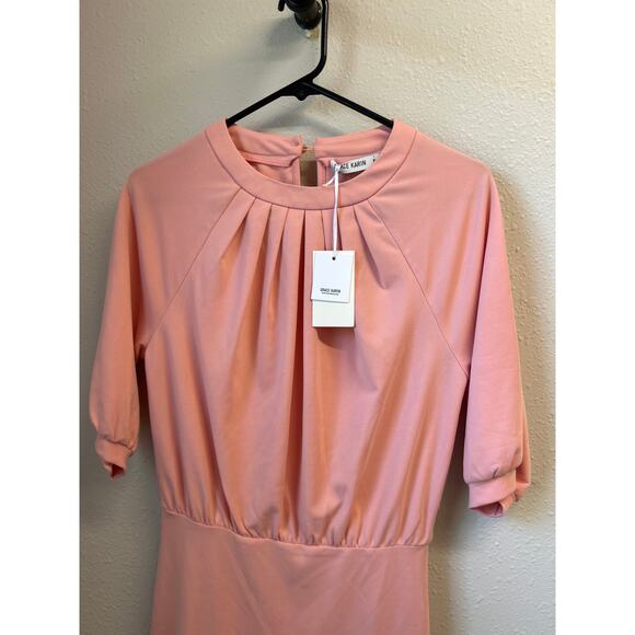 NWT Grace Karin Pleated High Neck Pencil Skirt Dress Size Medium - Picture 3 of 10